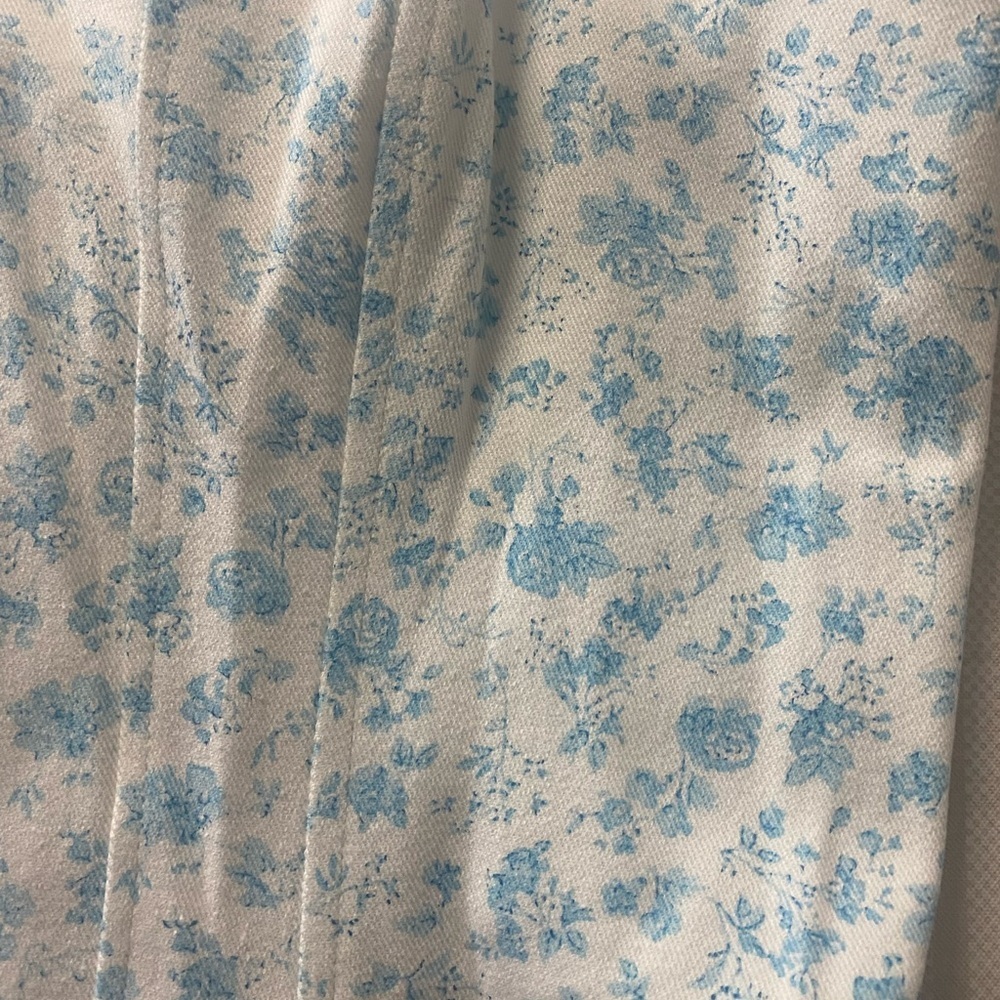 Zara Blue Floral corset Cottage core style top cropped - Picture 7 of 7